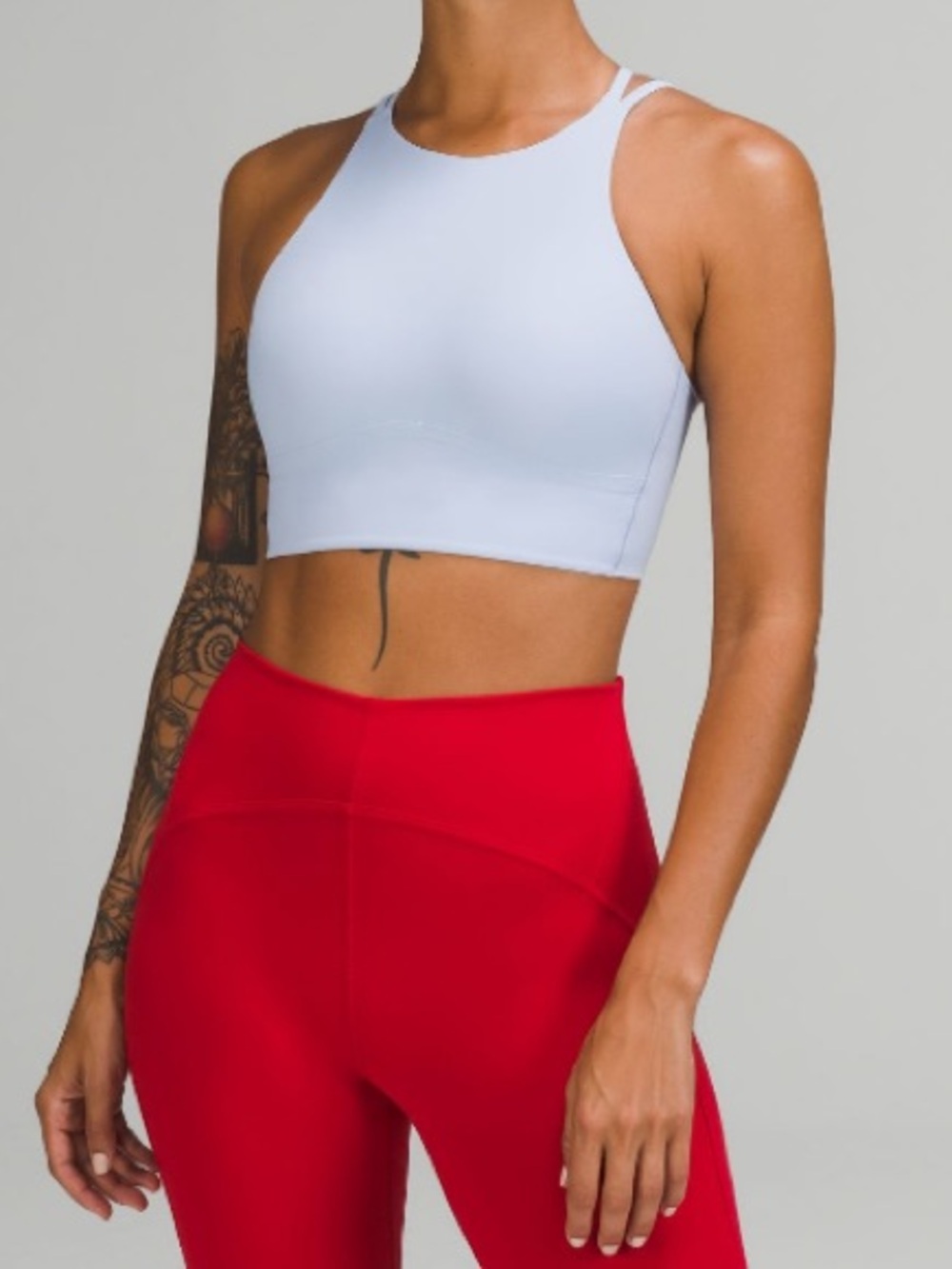 lululemon athletica Like a Cloud High-Neck Longline Bra - Blue Linen